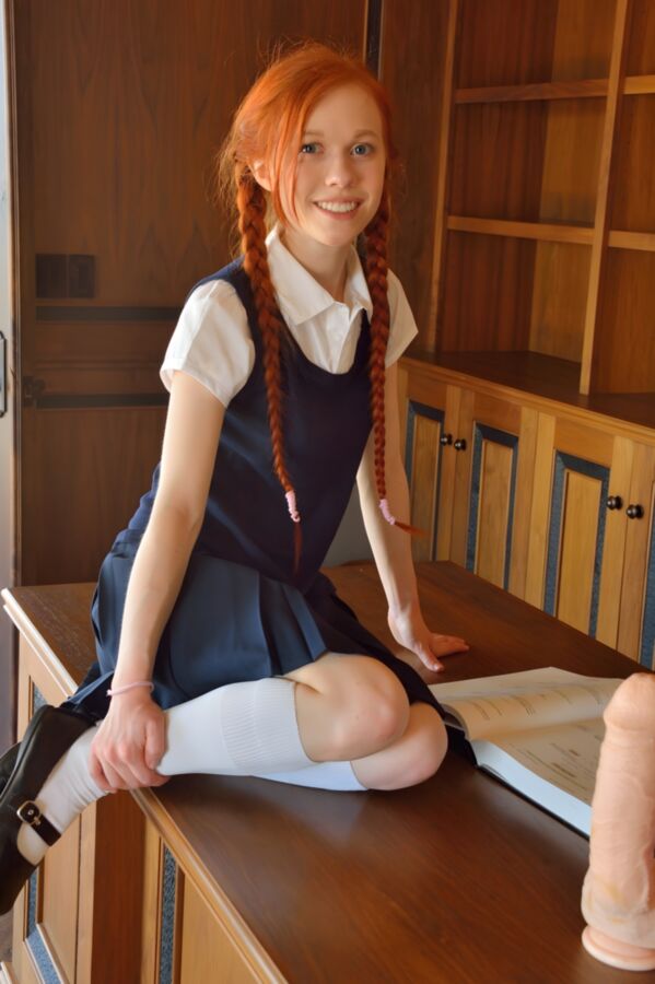 Dolly Little - AI UPSCALE - Schoolgirl Dildo