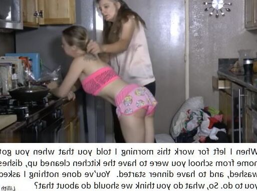 Mother Spanks Lazy Daughter Captions