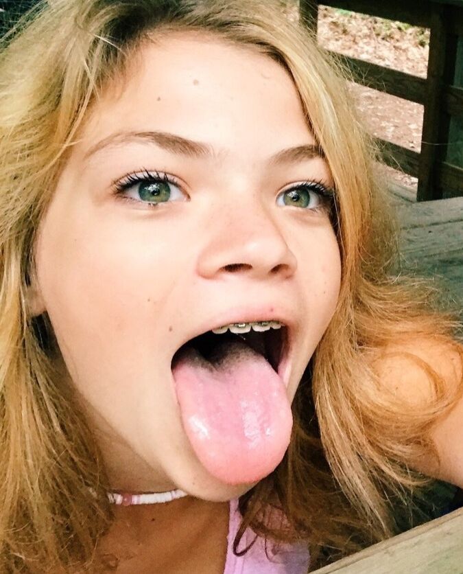 Tongue out