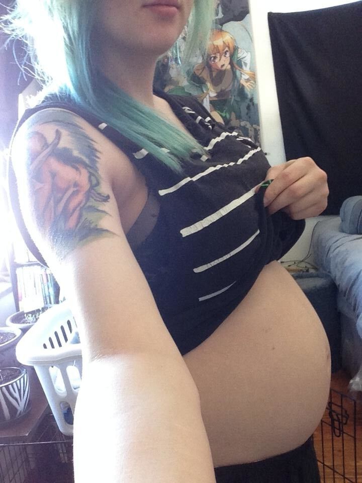 Selfies de garotas punk preggo