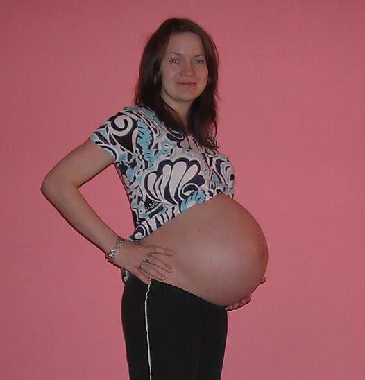 Pregnant teen with twins