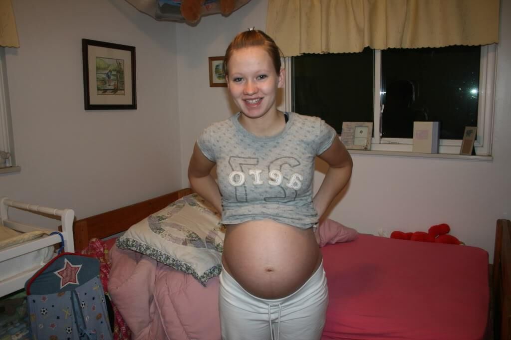 Preggo Teen with Blonde Hair