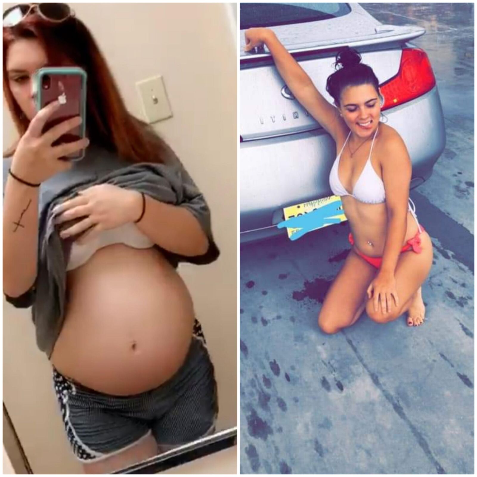 Pregnant teens - before and after 5