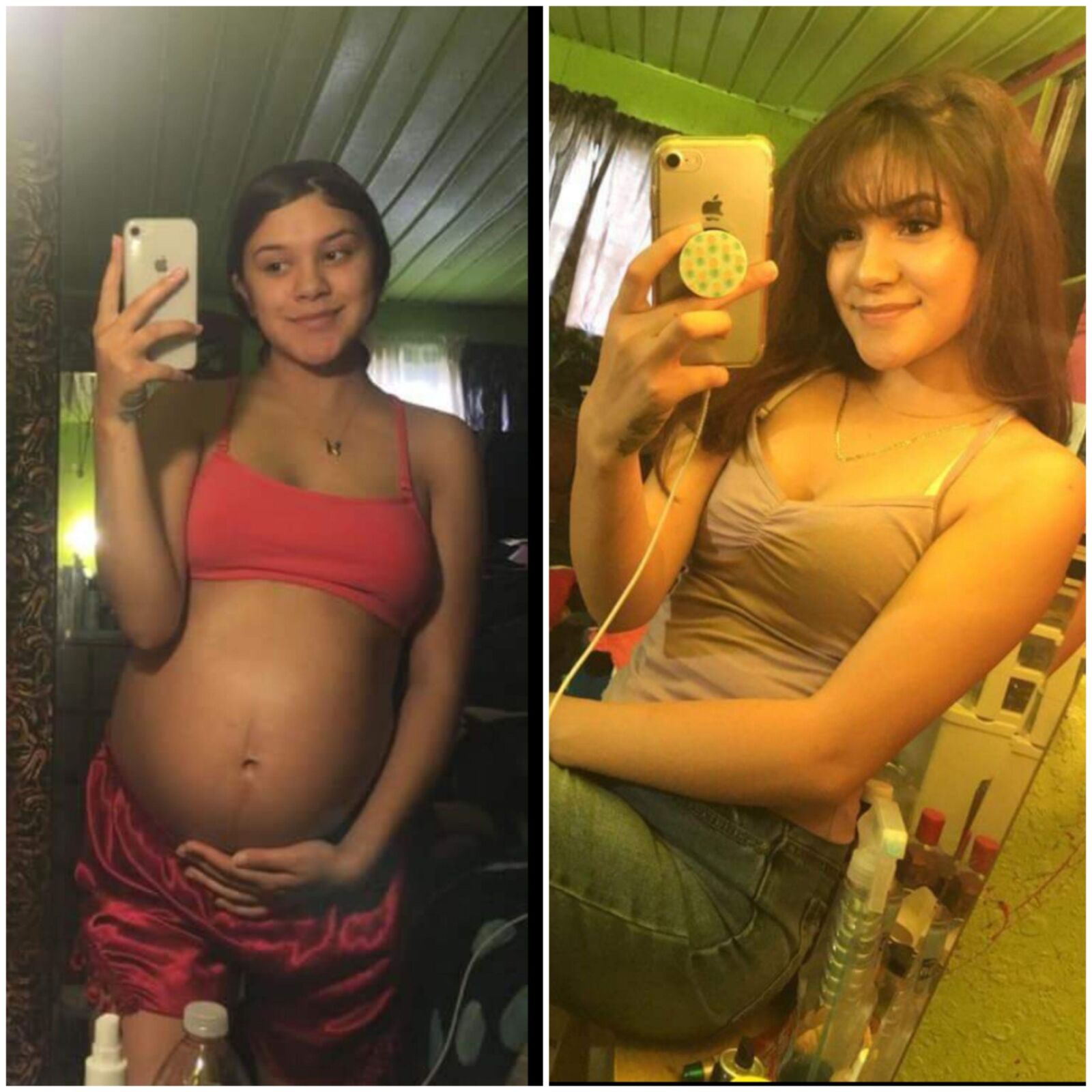 Pregnant teens - before and after 4