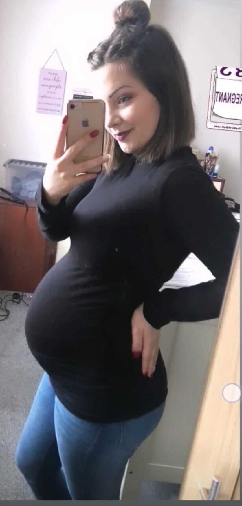 Hungarian pregnant beauty please comment dirty cum tribute