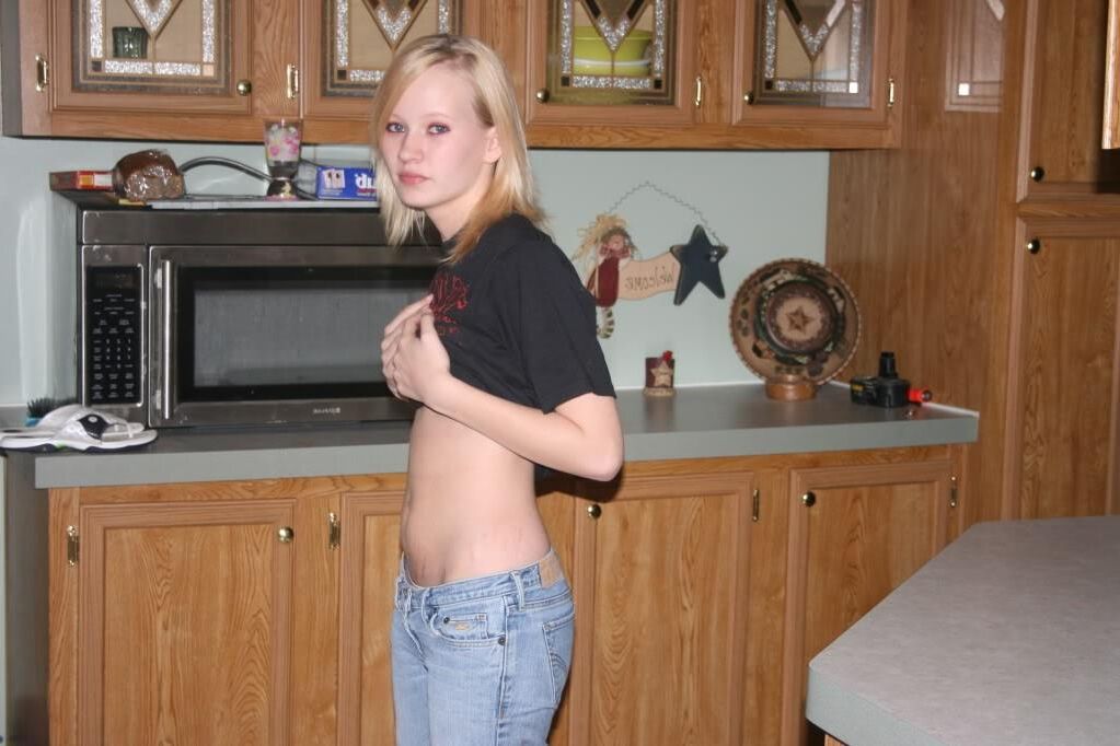 Preggo Teen with Blonde Hair