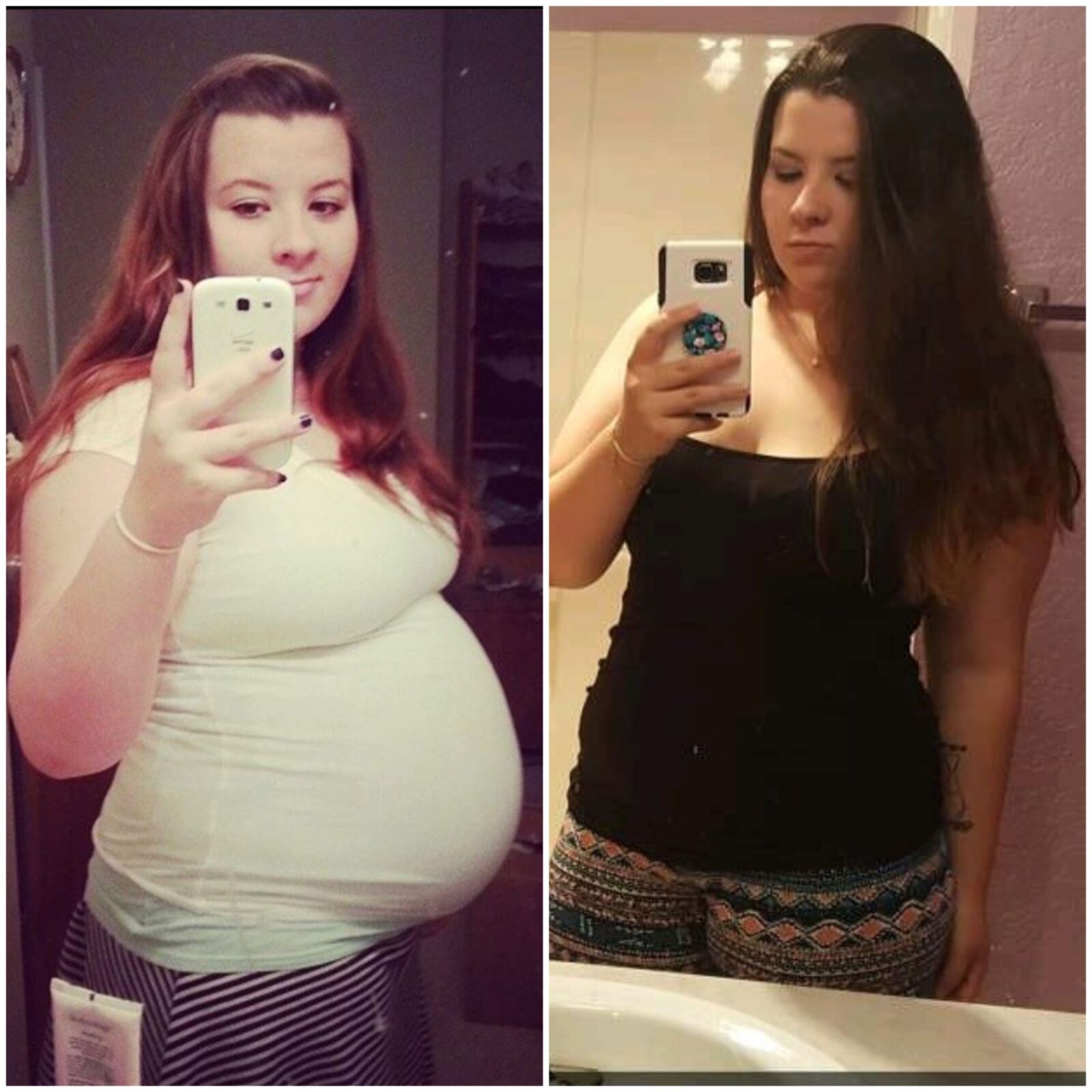 Pregnant teens - before and after 4