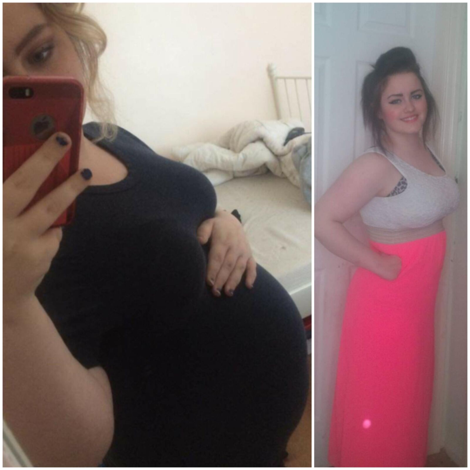 Pregnant teens - before and after 5