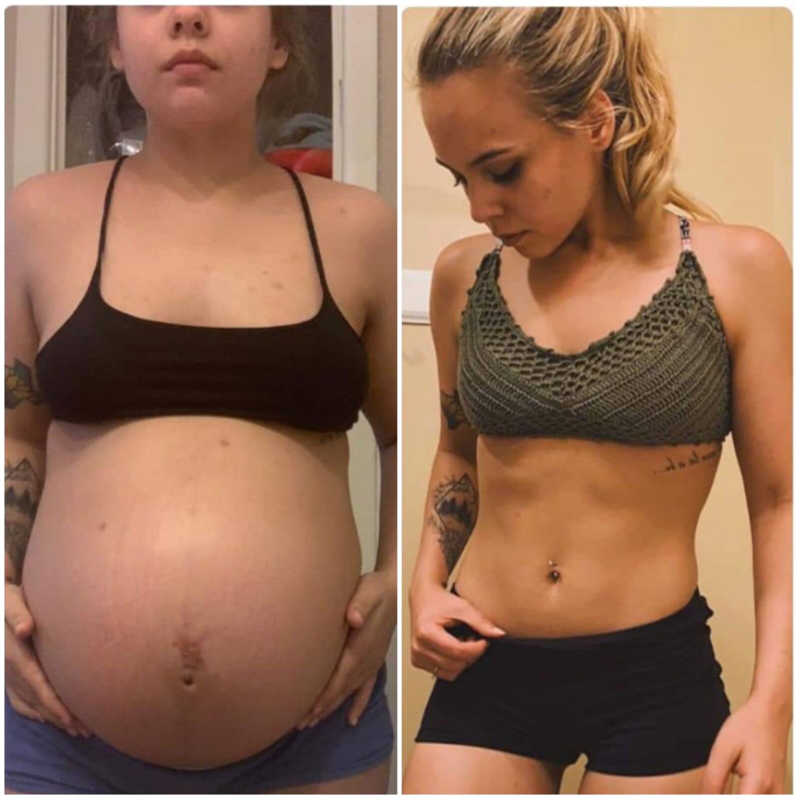 Pregnant teens - before and after 5