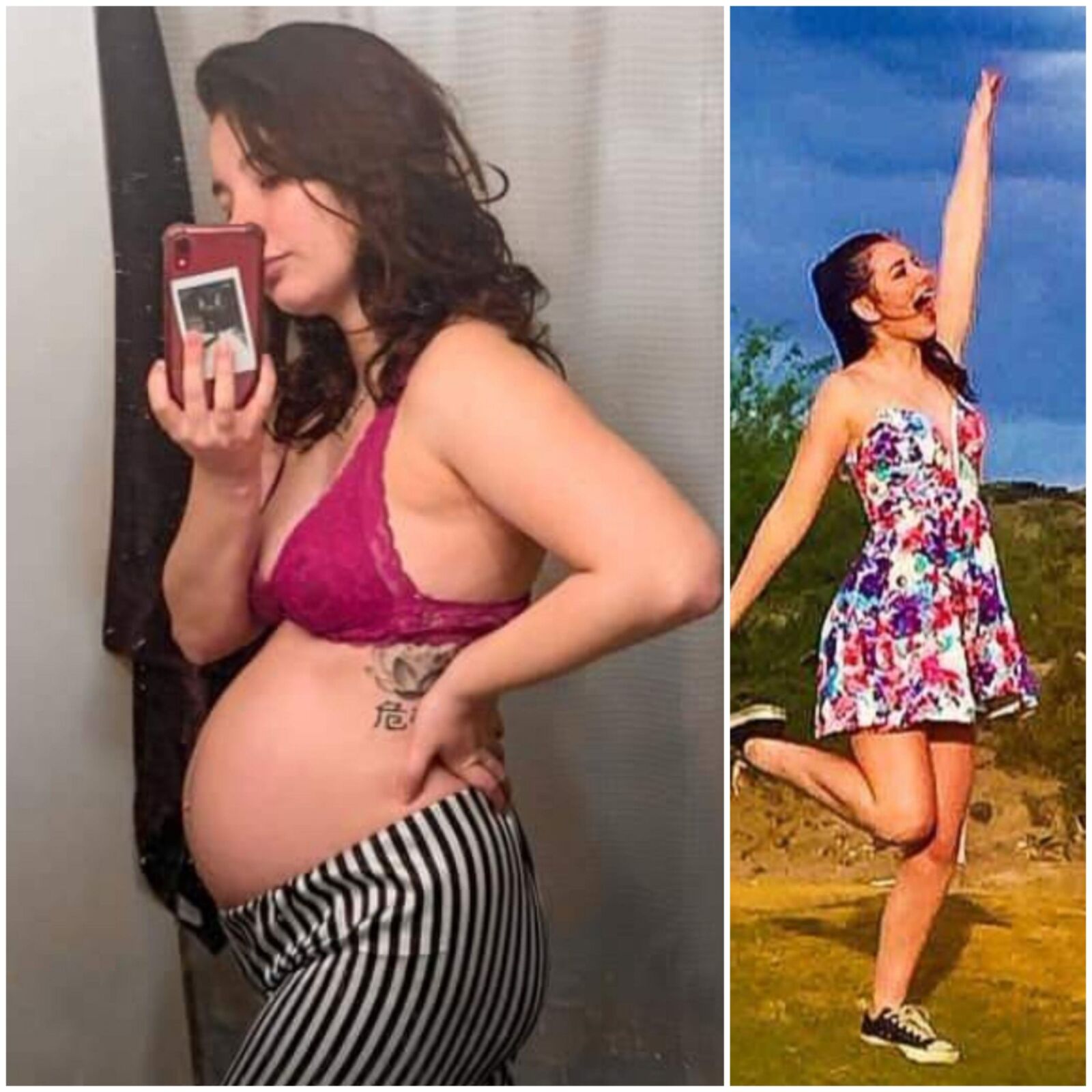 Pregnant teens - before and after 4