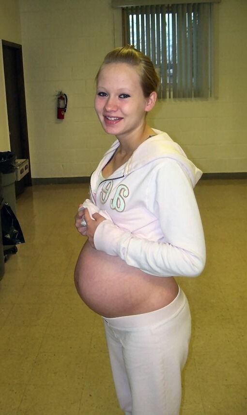 Preggo Teen with Blonde Hair