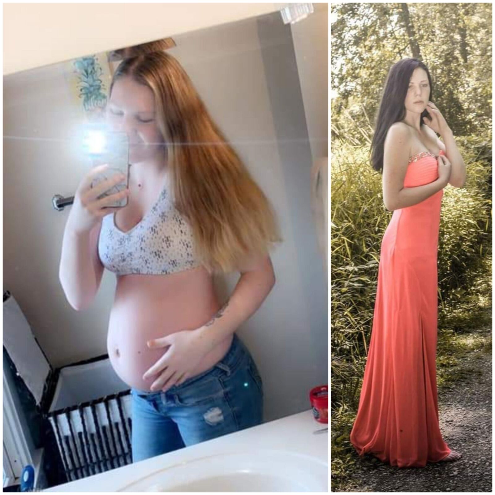 Pregnant teens - before and after 4