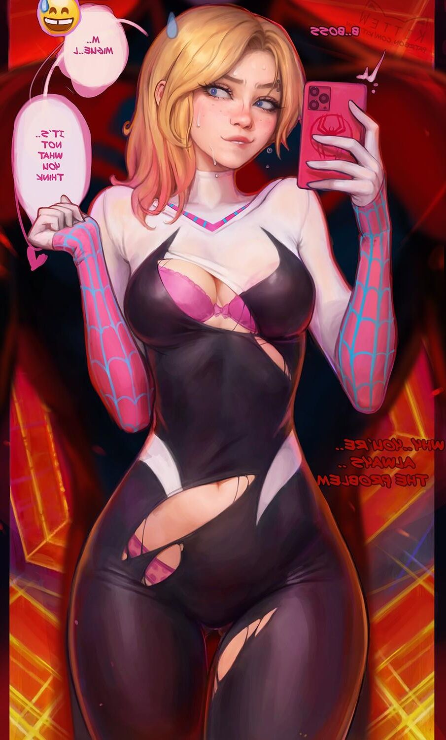 gwen stacy araña gwen hentai