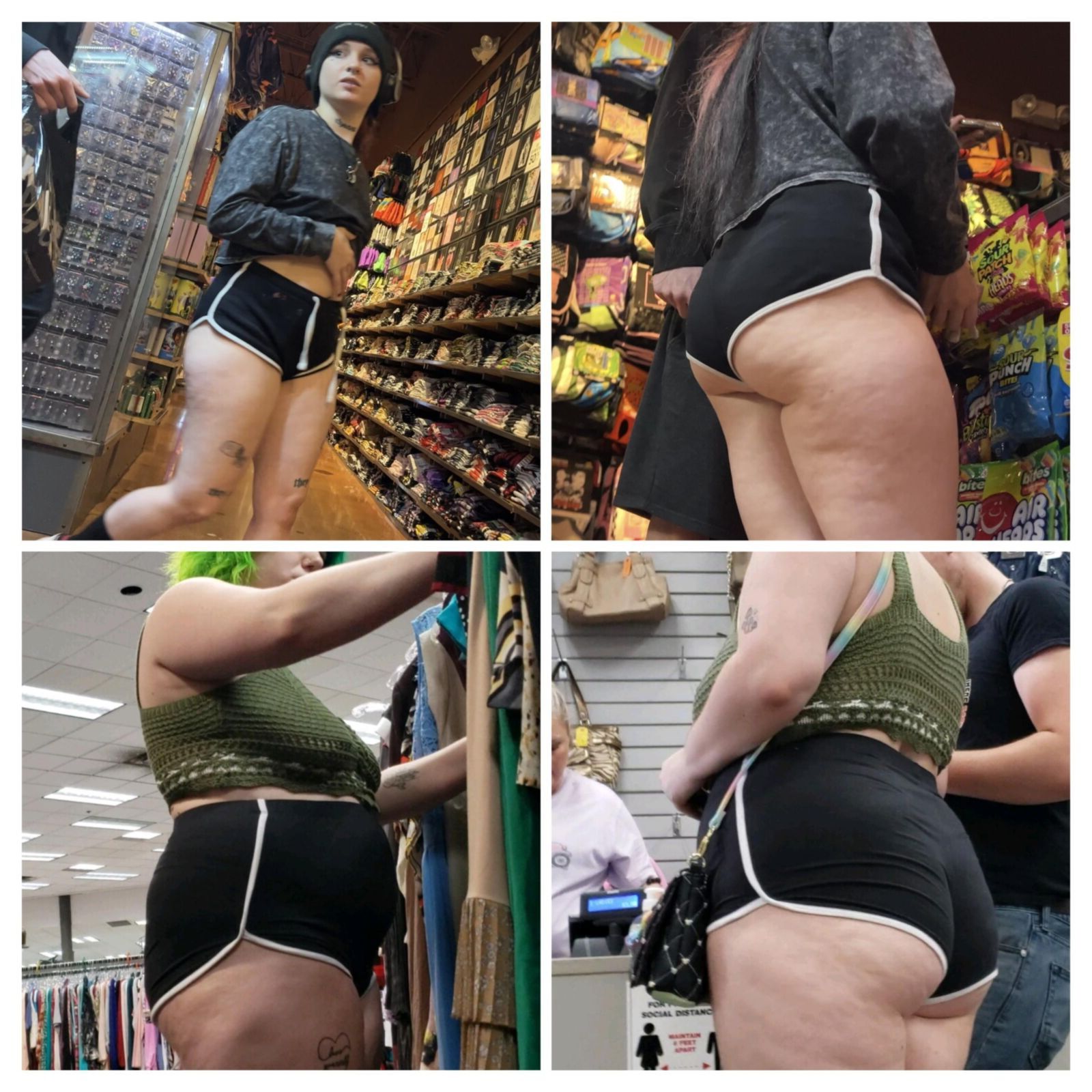 Shorts minúsculos Petite Pawg Quem usou melhor?