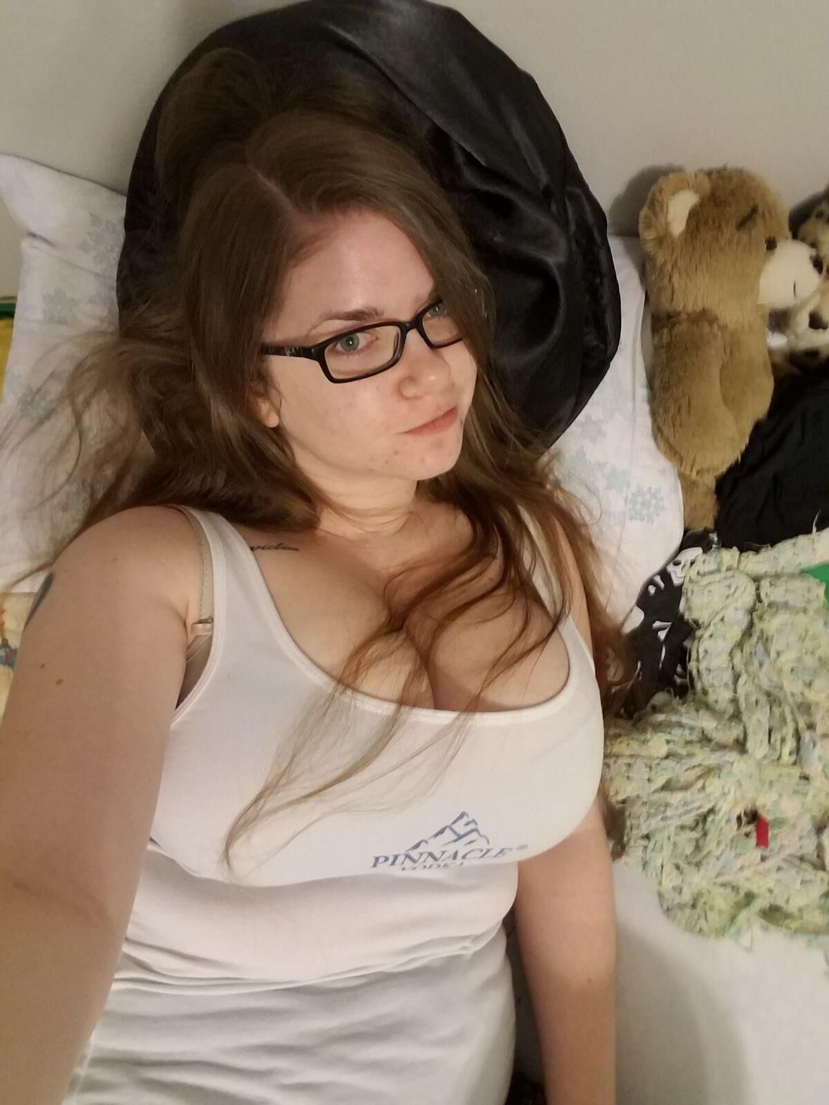 HUGE TITTY butterface girl with glasses