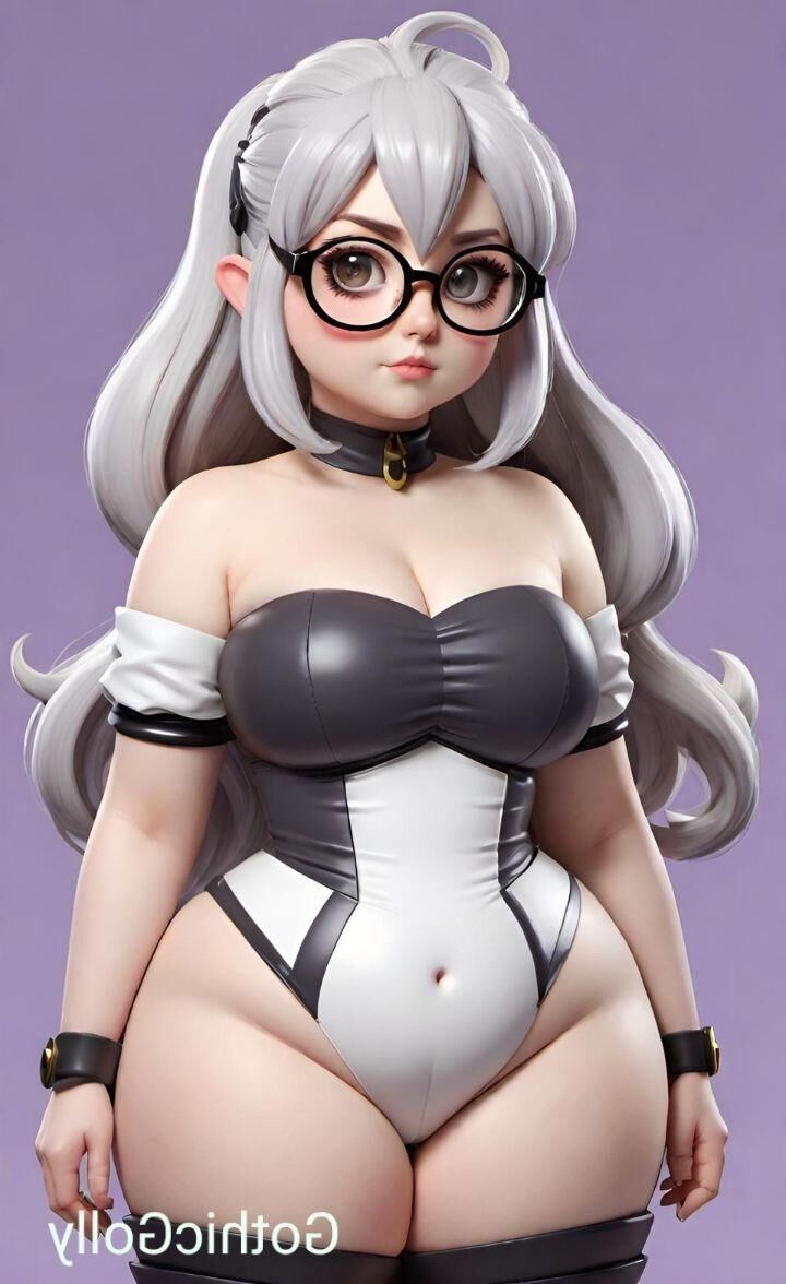 garota de anime gordinha sexy com óculos