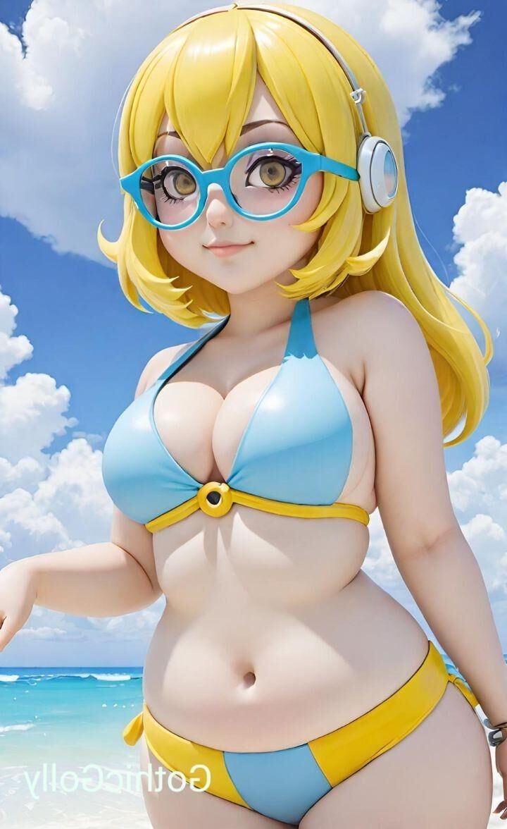 garota de anime gordinha sexy com óculos