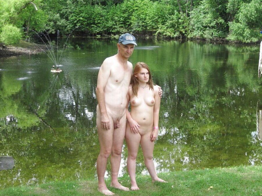 hot open legs daughter and  dad naked together