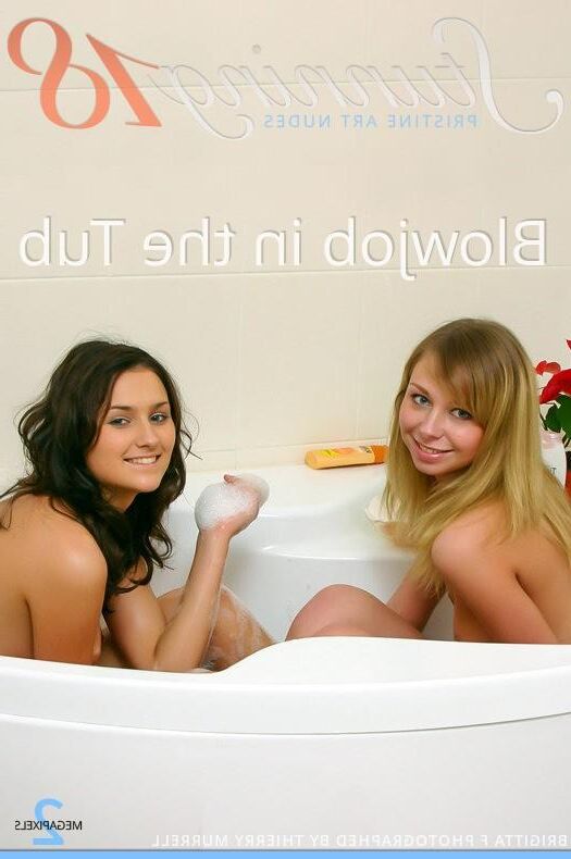 Stunning Kenia H, Brigitta F Brigitta Blowjob in the Tub 