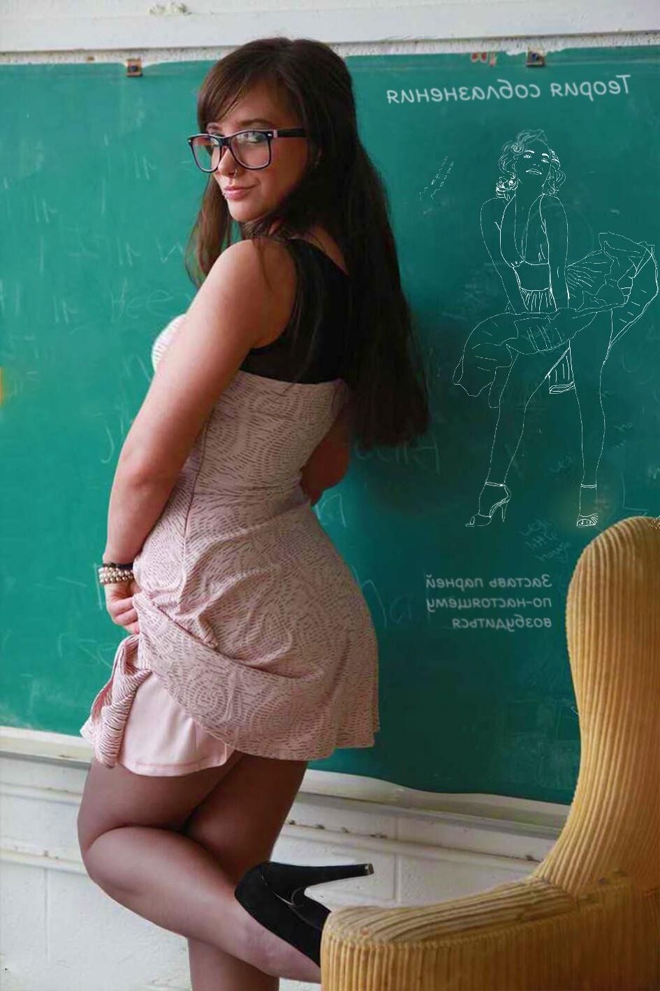 Larissa estudiantes y profesoras rusas en el aula