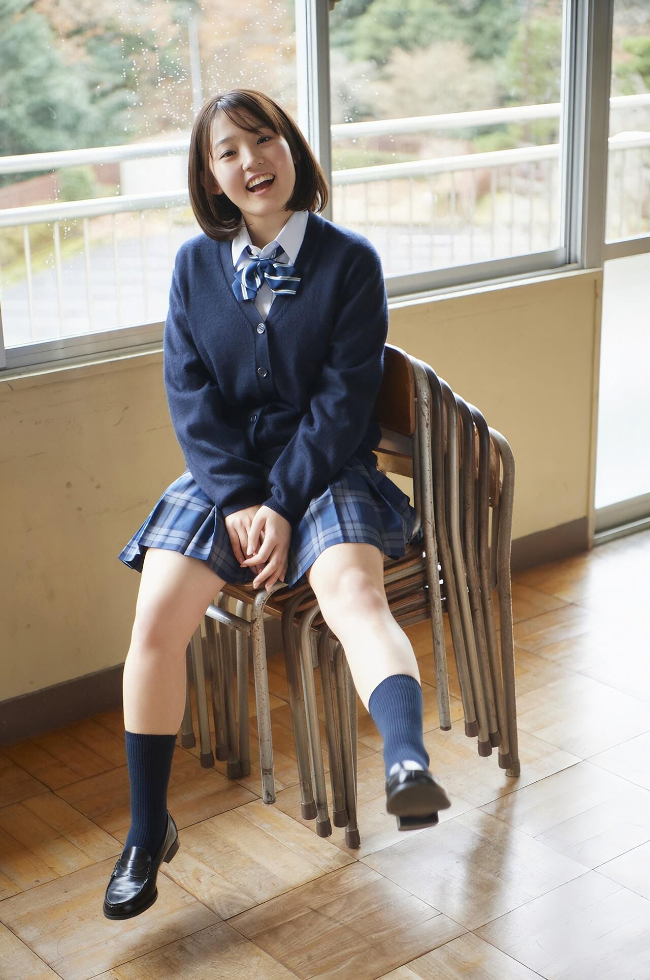 Cosplay de colegiala tetona Hanasaki Hiyori