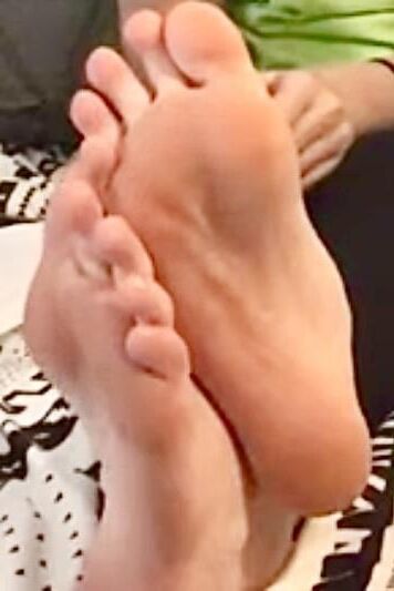 Big, LONG soles, & toes exposed