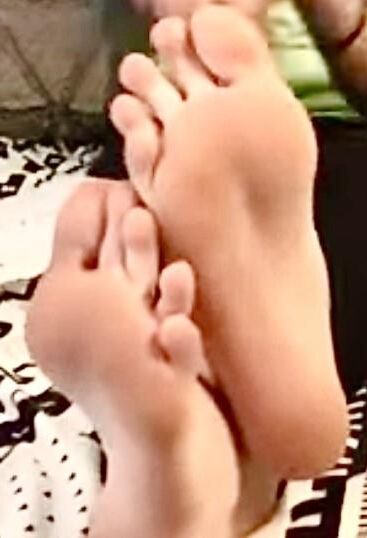 Big, LONG soles, & toes exposed