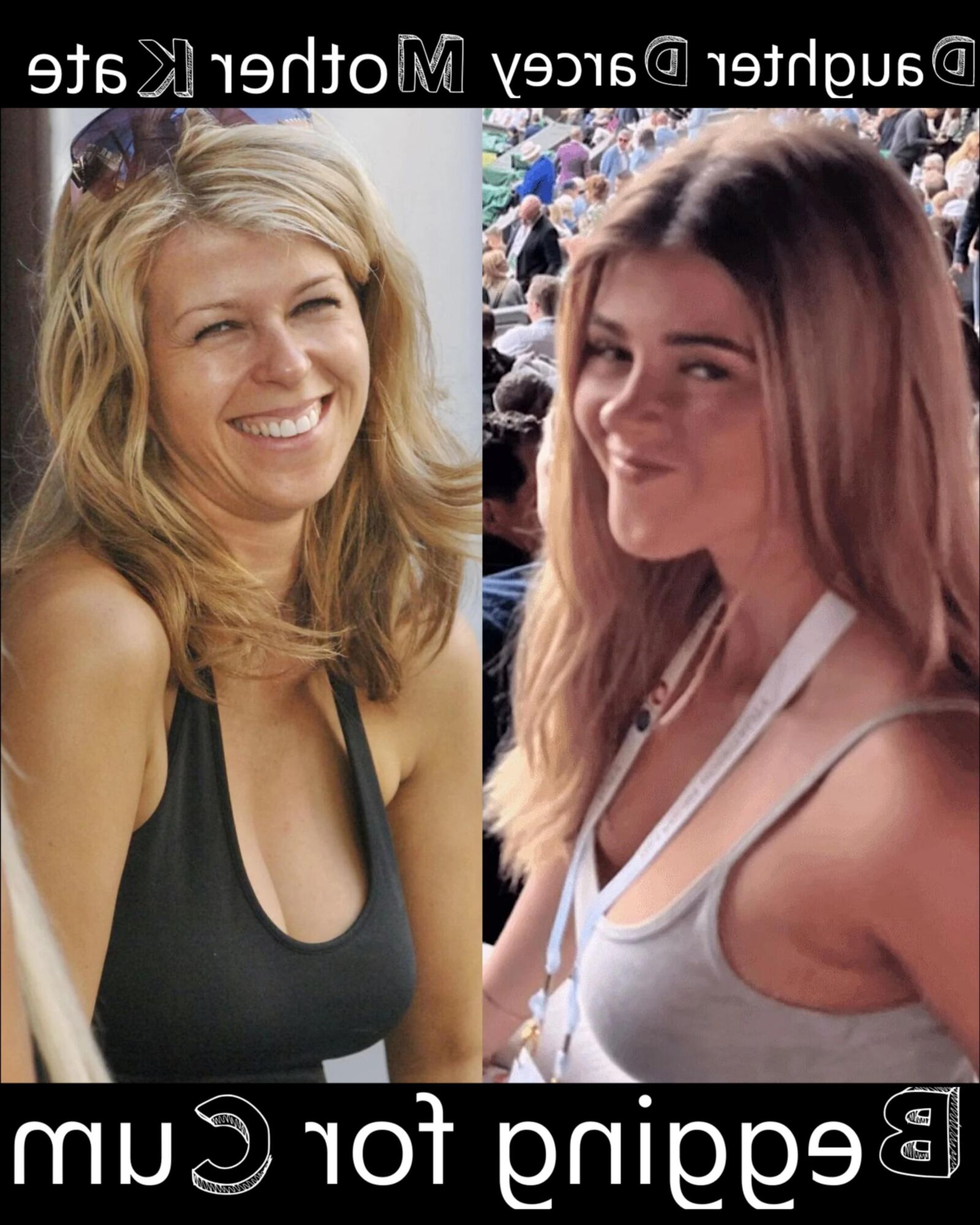 Kate Garraway et Darcey, maman aux seins MILF et fille aux seins adolescents