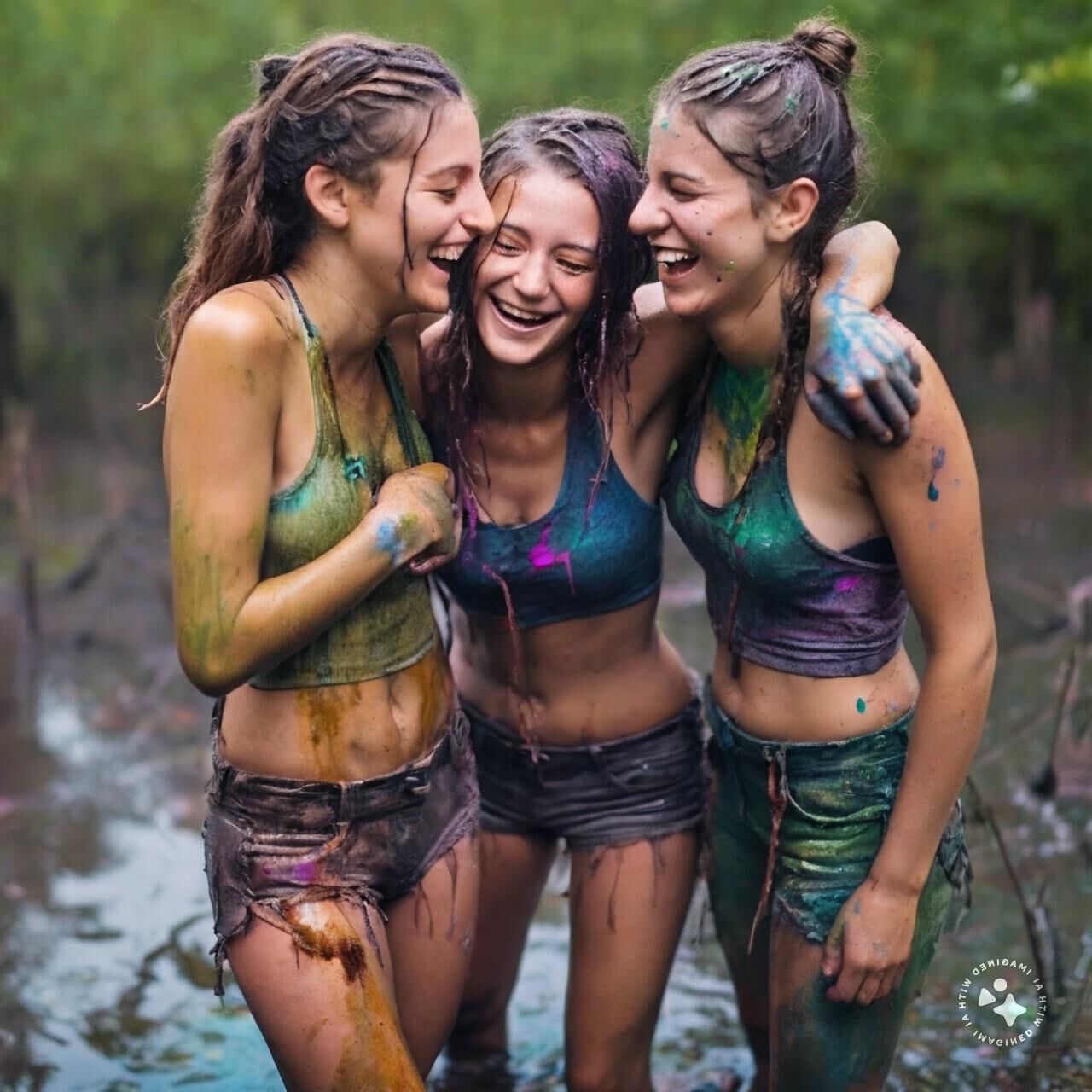 Heureux amis perdus dans le marais