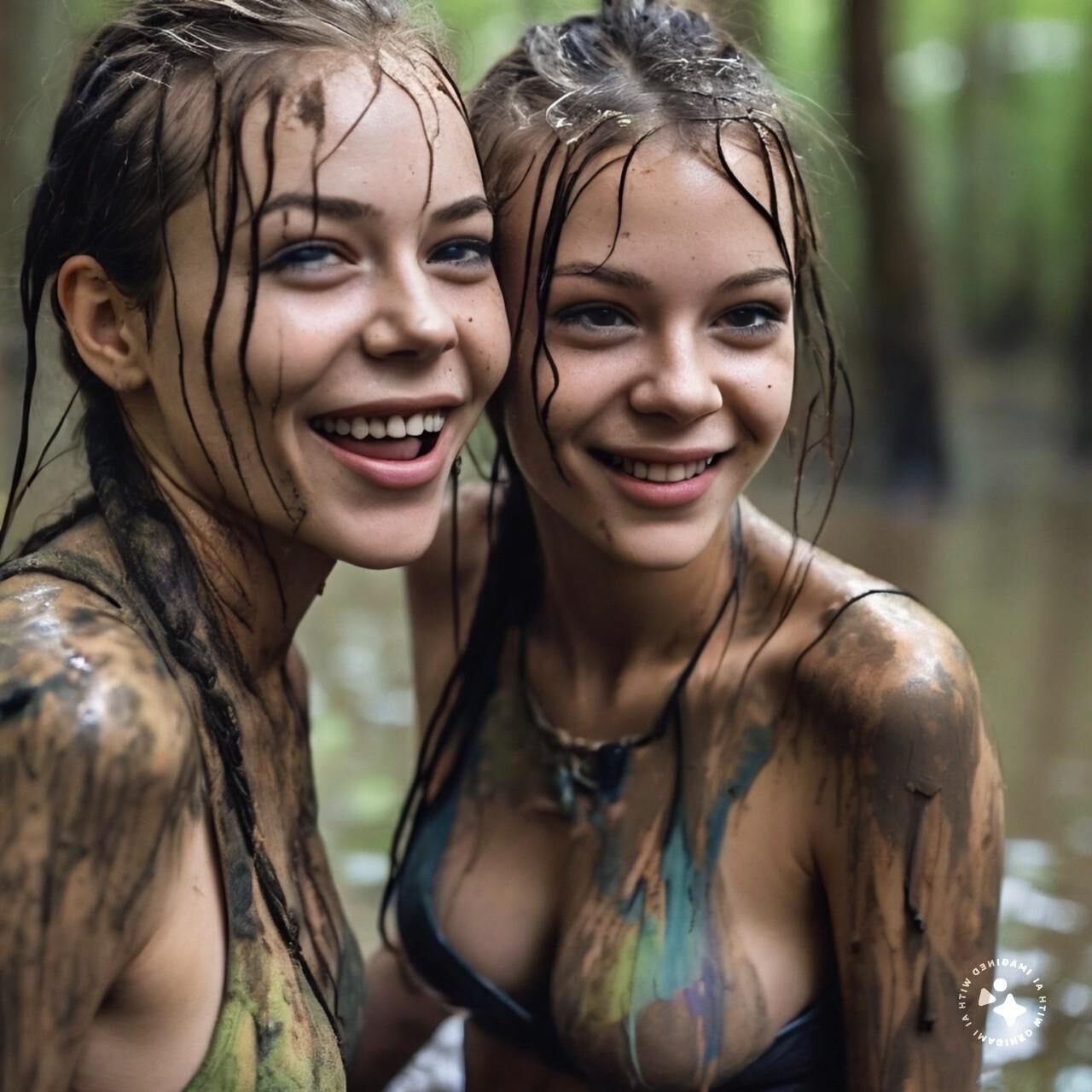 Heureux amis perdus dans le marais