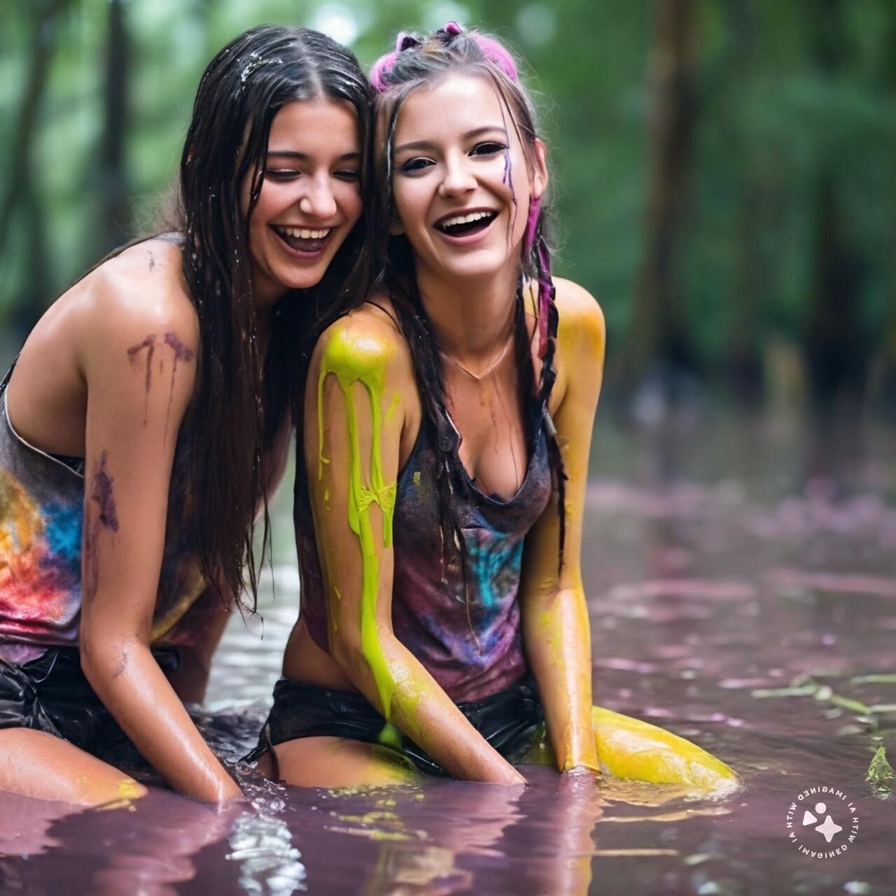 Heureux amis perdus dans le marais