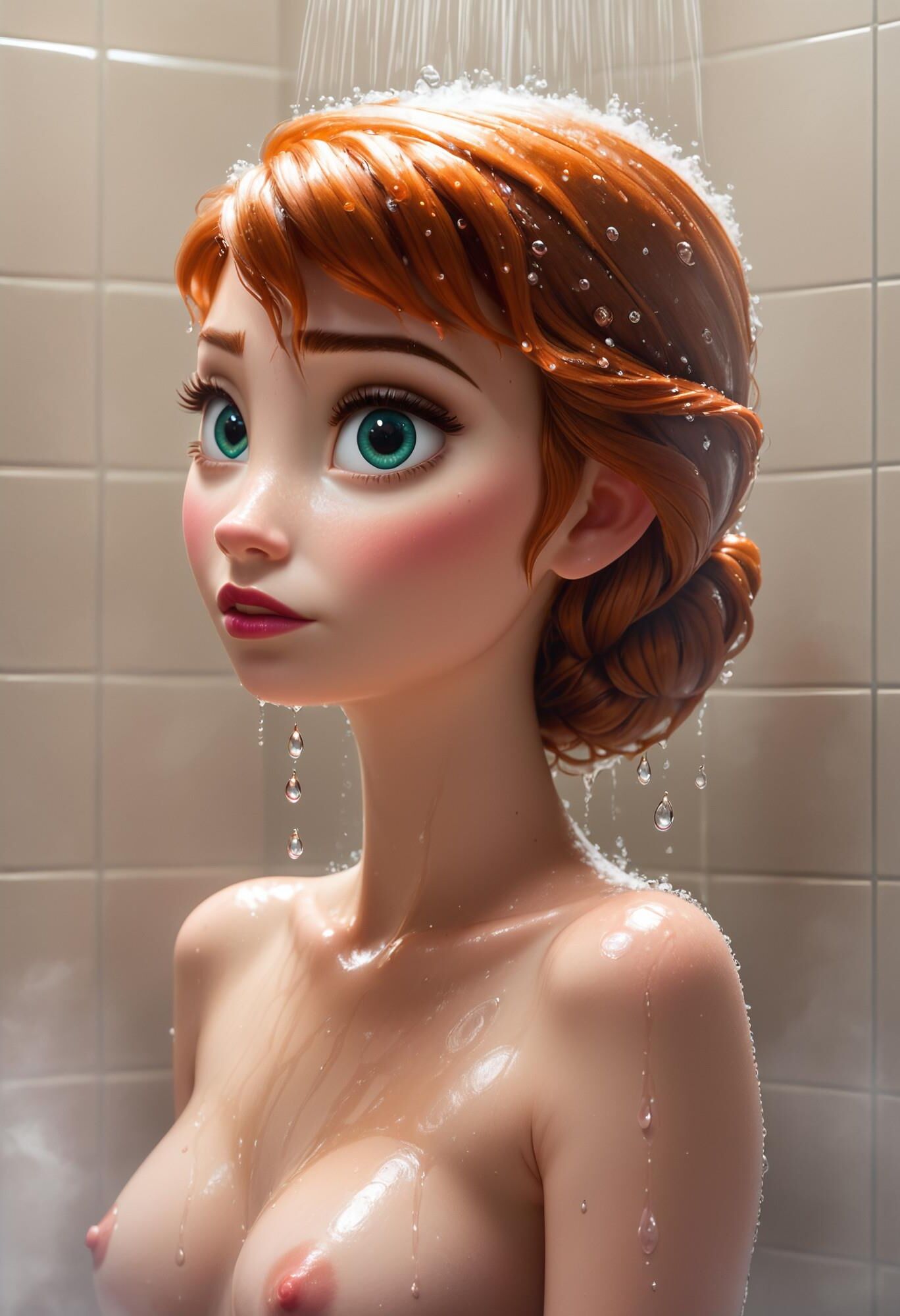 AI KI C'est l'heure de la douche avec Wet Anna