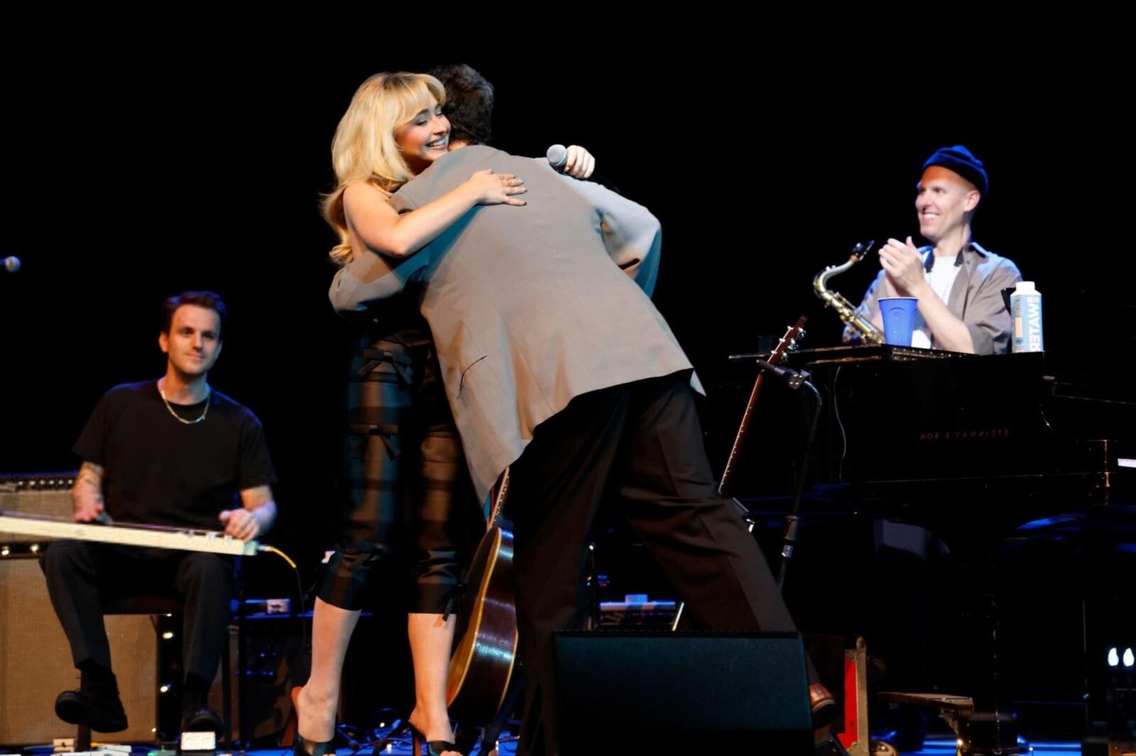 Sabrina Carpenter performs with Bleachers 