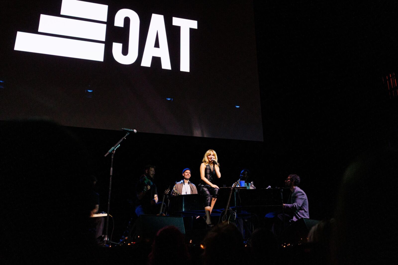 Sabrina Carpenter performs with Bleachers 