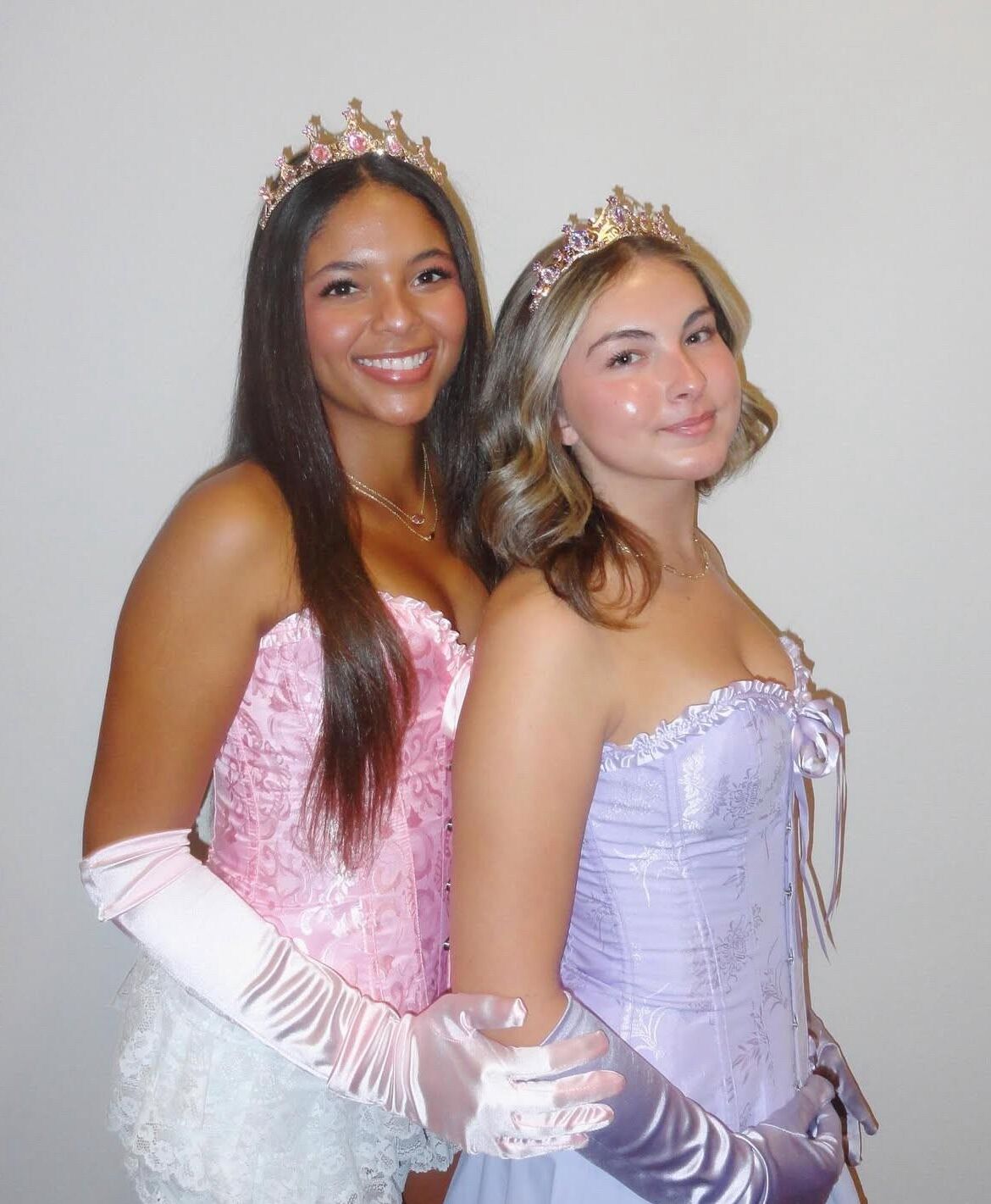 Halloween Costumes Princesses wearing Satin Gloves Part 