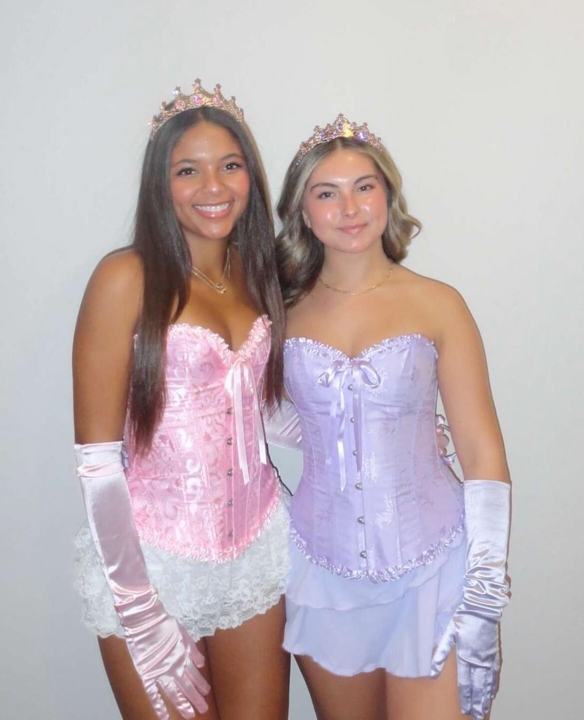 Halloween Costumes Princesses wearing Satin Gloves Part 