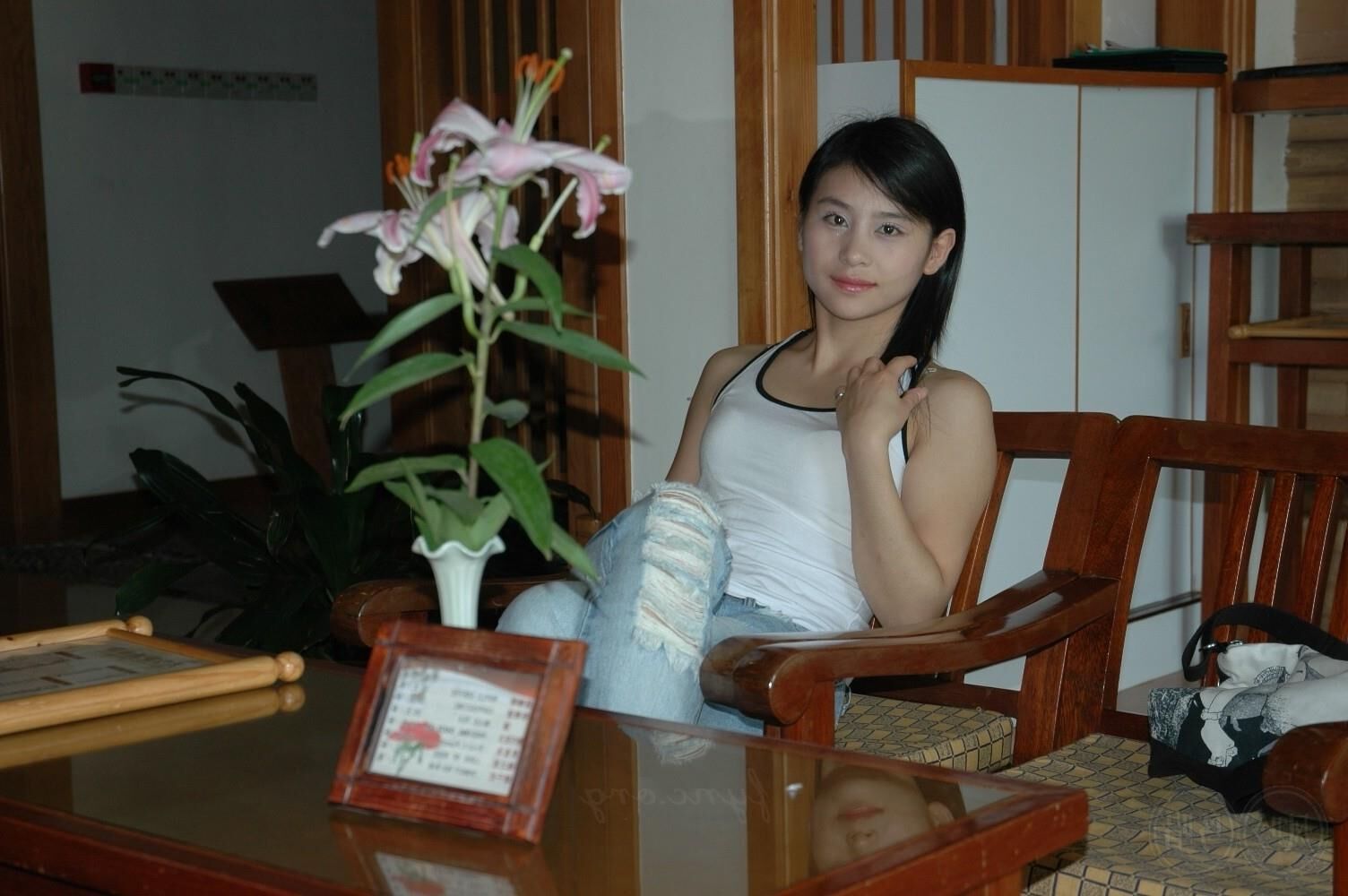 Chinese girlfriend at the hotel