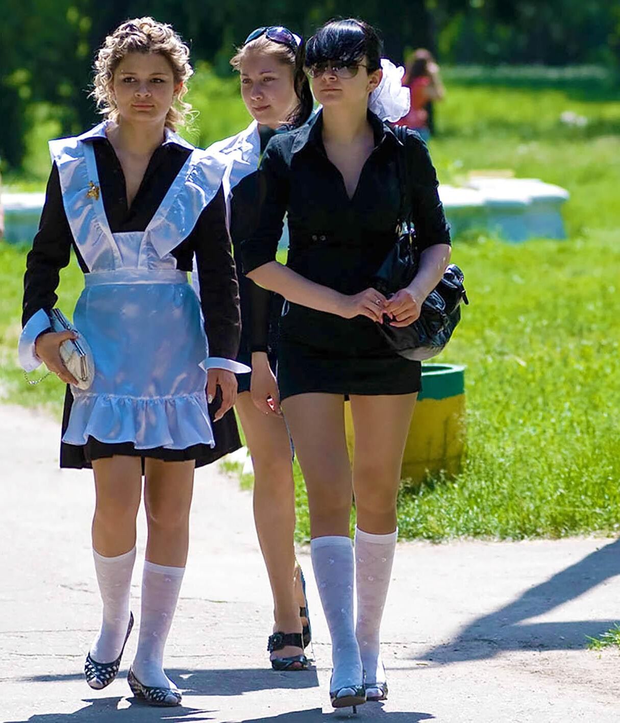 Summer Schoolgirl Party at the City Fountain