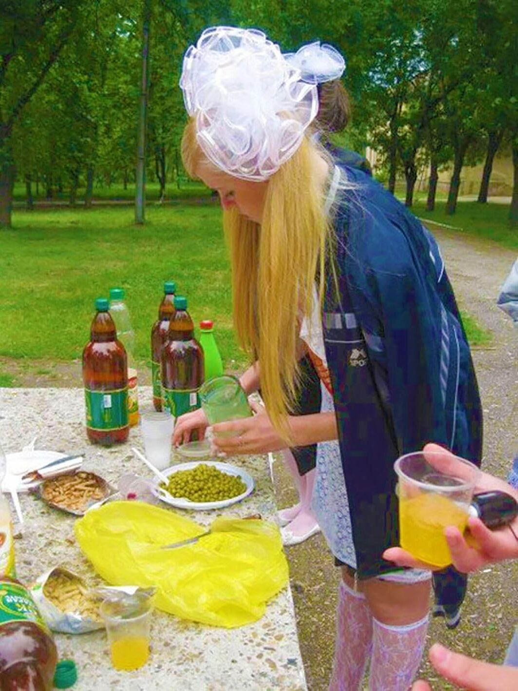 Summer Schoolgirl Party at the City Fountain