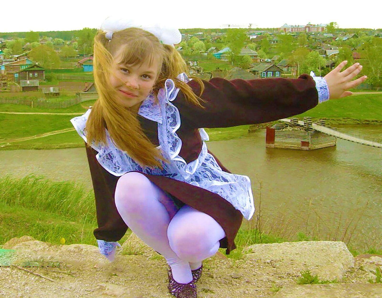 Summer Schoolgirl Party at the City Fountain