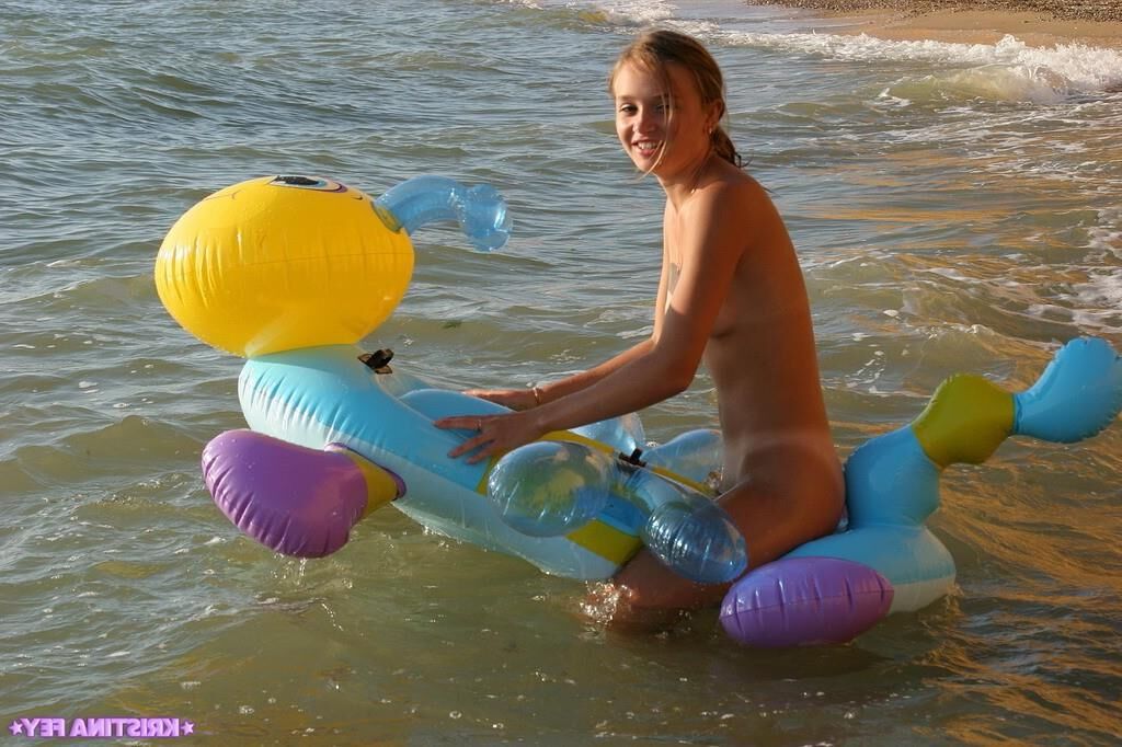 Kristina Fey nude lifesaver showing off her cute butt in water