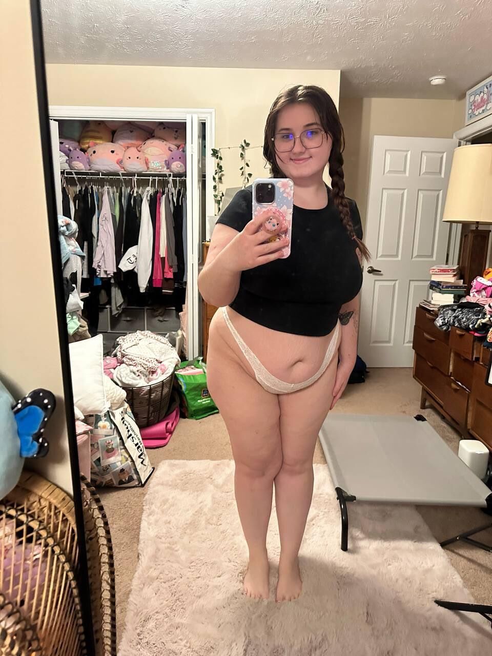 Fae Big Ass Big Tits BBW Girl with Glasses Mixed Hot Photos