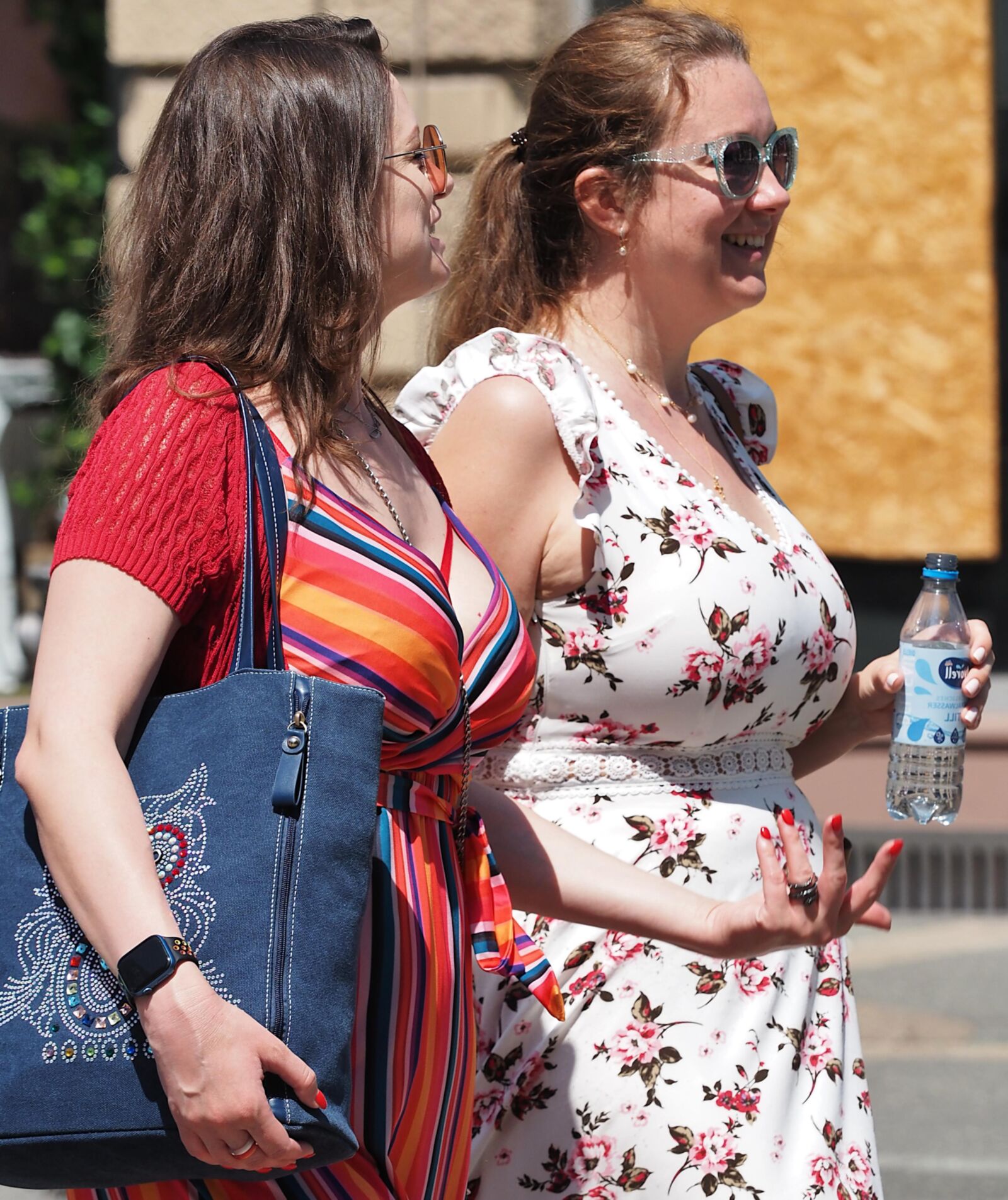 Public Fat Udders on the street, No chance to Hide the Big Tits