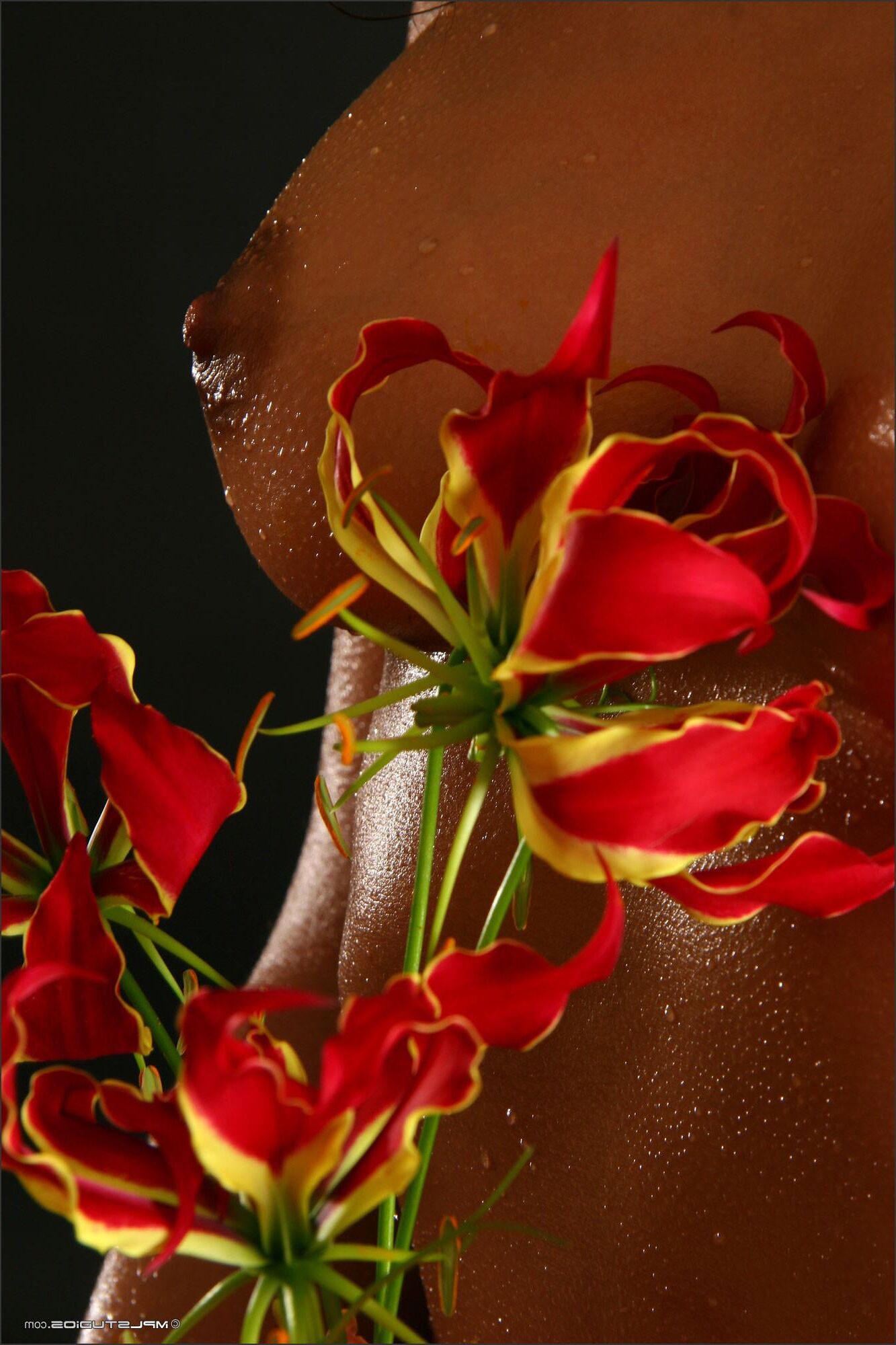 Kamilla / Lydia / Donita russian teen oiled up, with flower