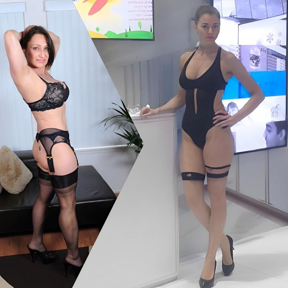 Reife/jugendliche Lesbe Jillian Foxx gegen Viktoria Grafkina