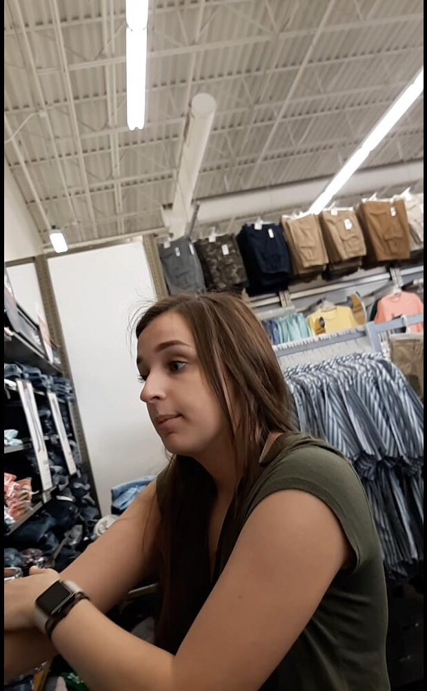 Teen in jeans at Old Navy