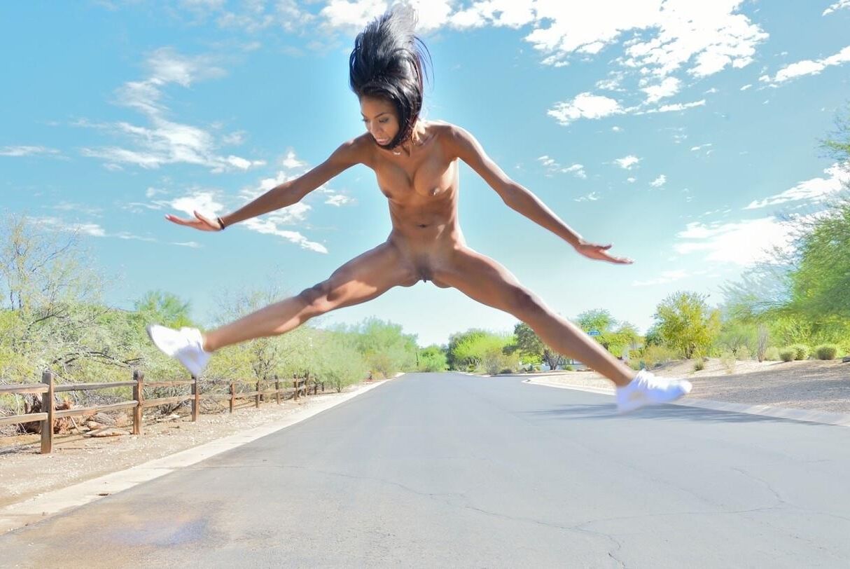 Slim chocolate skinned girls