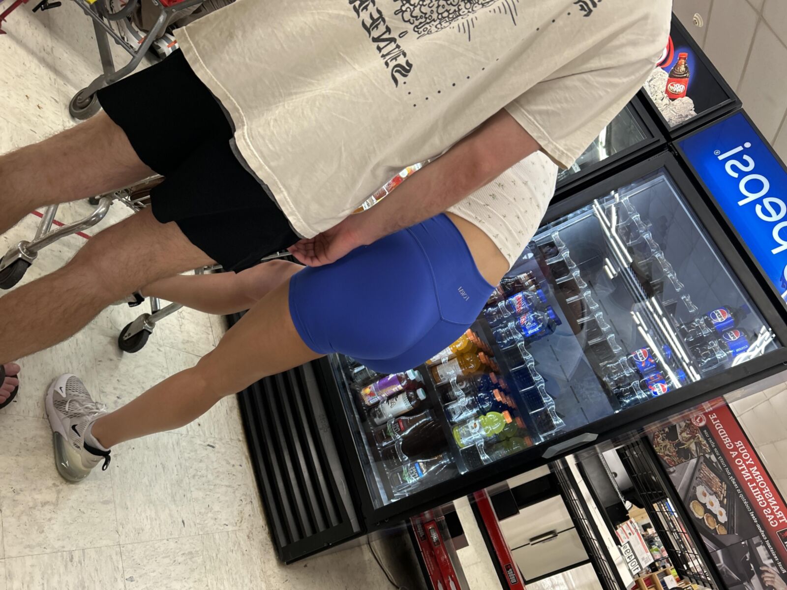 perfect teen hottie in blue spandex