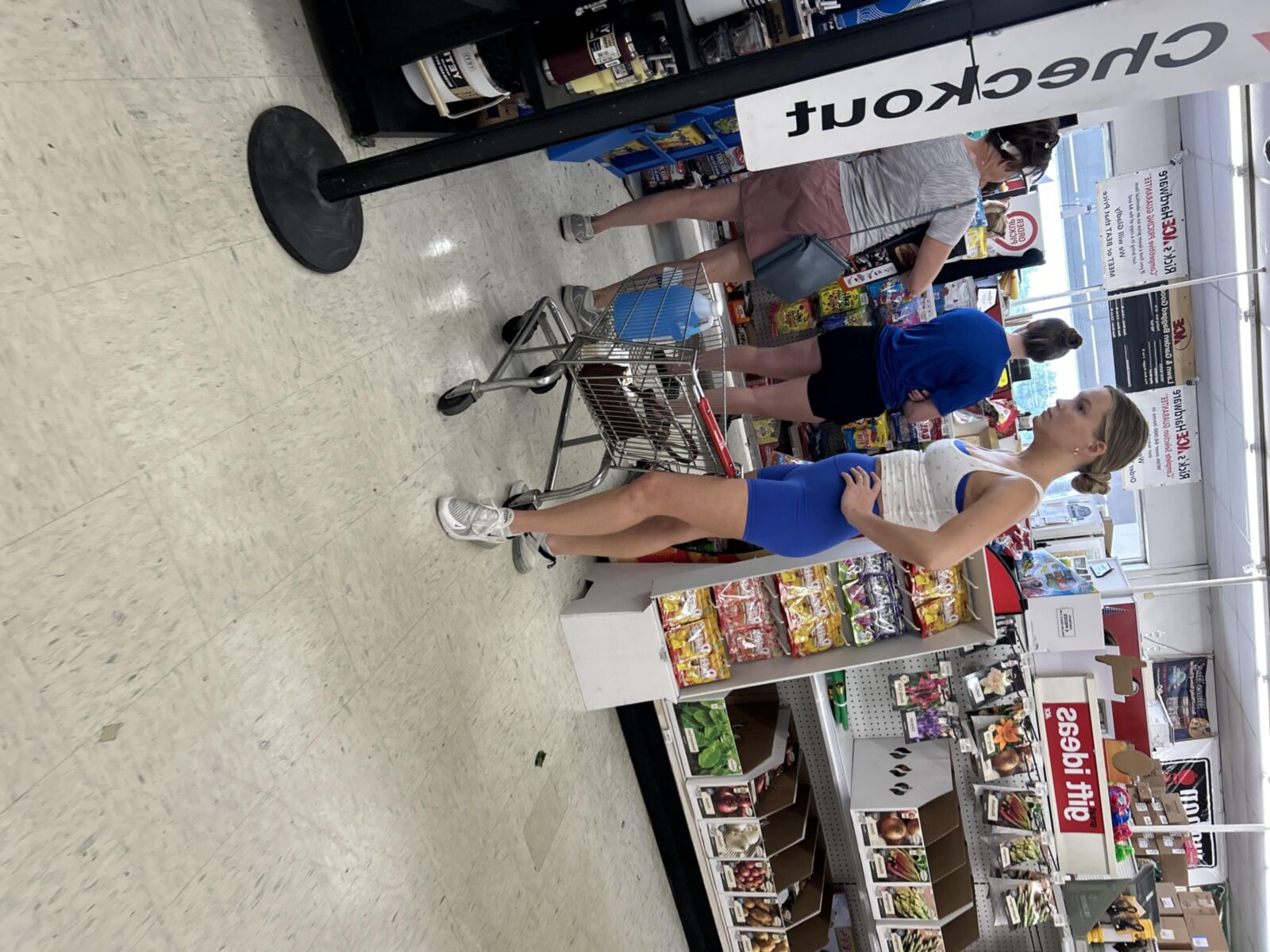 perfect teen hottie in blue spandex