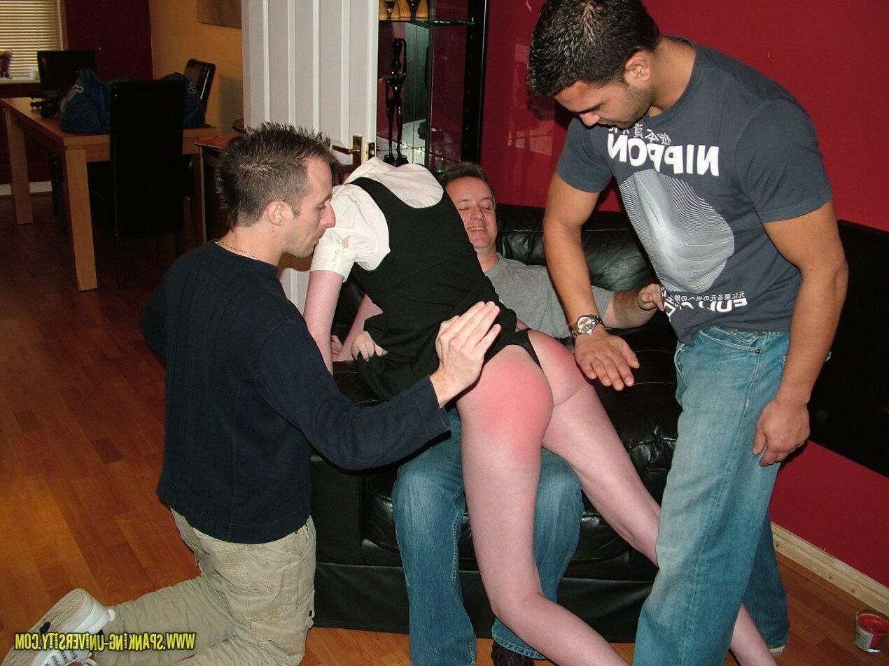 Spanking University three vs schoolgirl